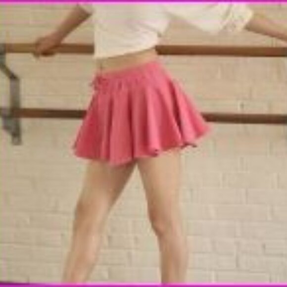 Daily Practice Anthropologie Courtside Mini Skirt Pink Rose Athleisure NWT LARGE - Picture 1 of 5